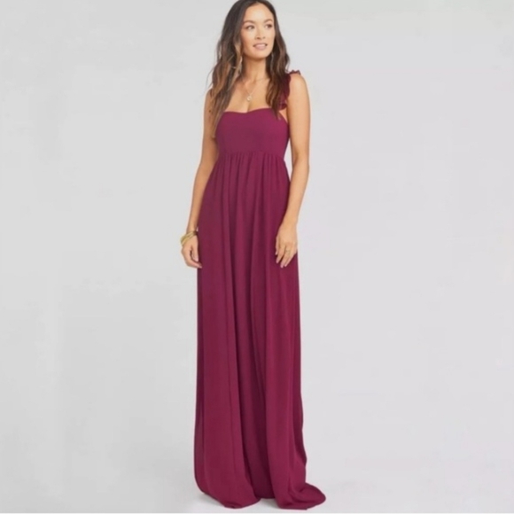 🎉HP DRESS Maxi SHOW ME YOUR MUMU June In Merlot Sleeveless Sz Med - Picture 2 of 13
